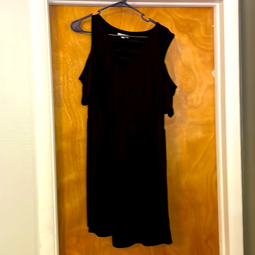 Cold Shoulder Black Dress